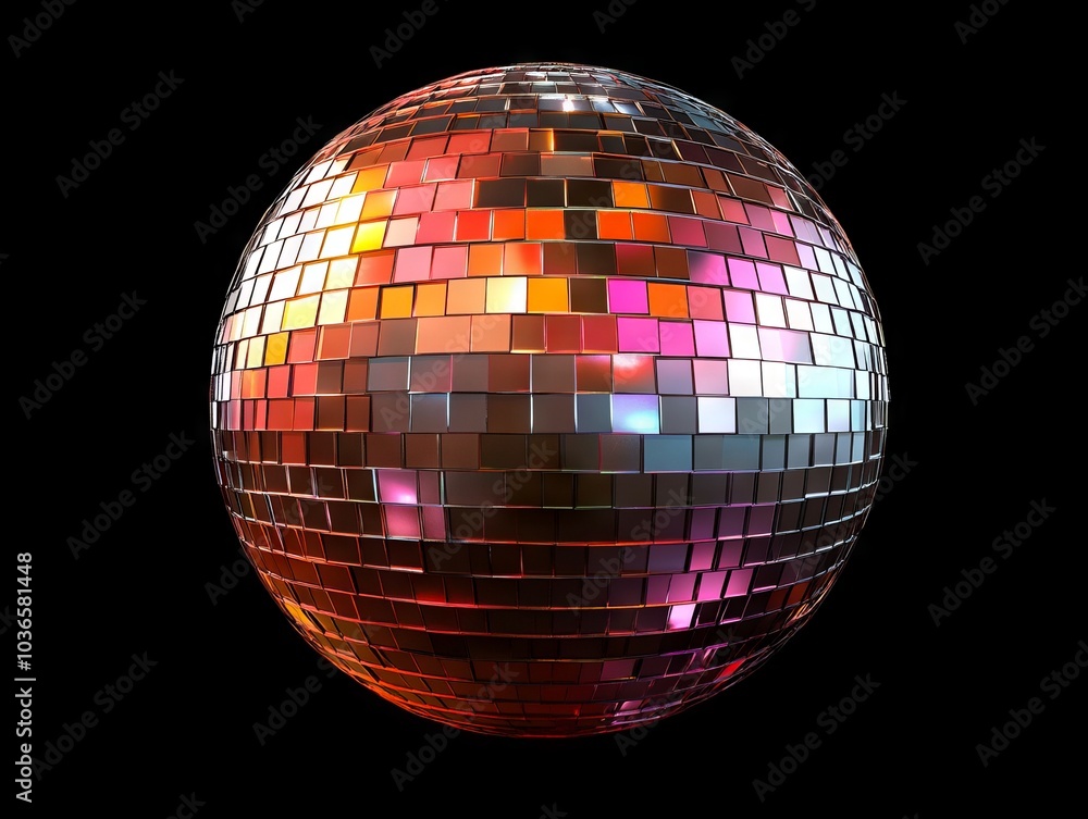 Obraz premium A disco ball on a black background