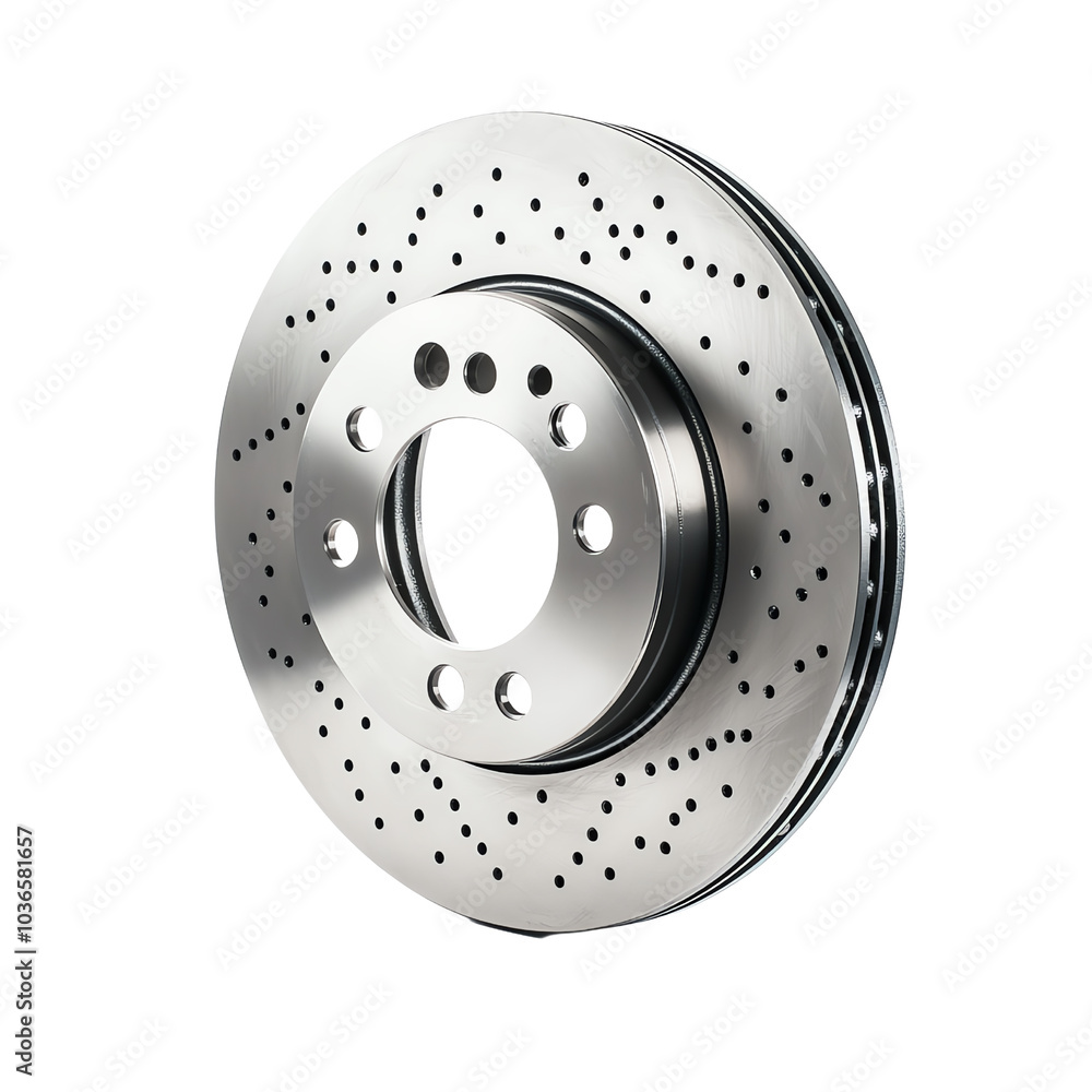 Metal brake disc, isolated on white background for automotive use transparent background Metal brake disc, isolated on white background for automotive use transparent background