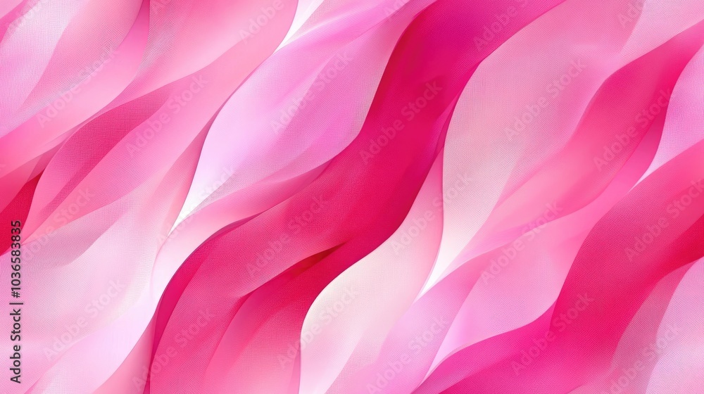 Fototapeta premium Blurred seamless pattern featuring geometric wave designs in shades of pink