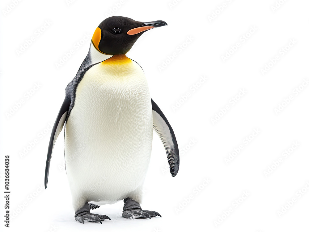 Fototapeta premium Emperor Penguin Adorably Waddling Captured in Its Natural Habitat
