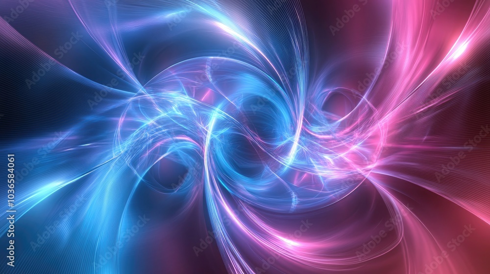 3D illustration of an abstract digital light background in a cartoon rendering style 3D illustration of an abstract digital light background in a cartoon rendering style