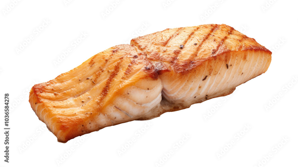 fish steak on white isolated on clear png background and transparent background. food drink and dessert concept for cafe and restaurent, AI generative. fish steak on white isolated on clear png background and transparent background. food drink and dessert concept for cafe and restaurent, AI generative.