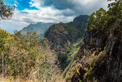 Wallpaper Mural Scenic view of a mountain landscapes at Kambe Peak on the Usambara Mountains in Lushoto, Tanga Region, Tanzania 
 Torontodigital.ca