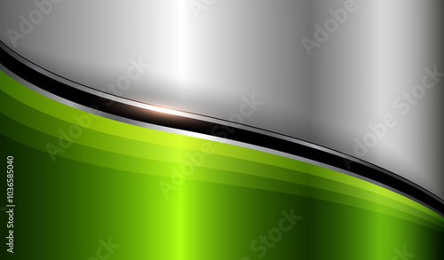 Silver green chrome metal background with silver shiny texture.