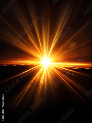 Flare light, effects sunlight, lens flare, light leaks, warm sun rays light effects, overlays or golden flare isolated on black background. effect, sunlight, ray, glow, bright, shine, sun. ai