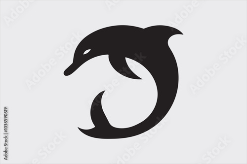 A Minimalist Dolphin Logo Design.