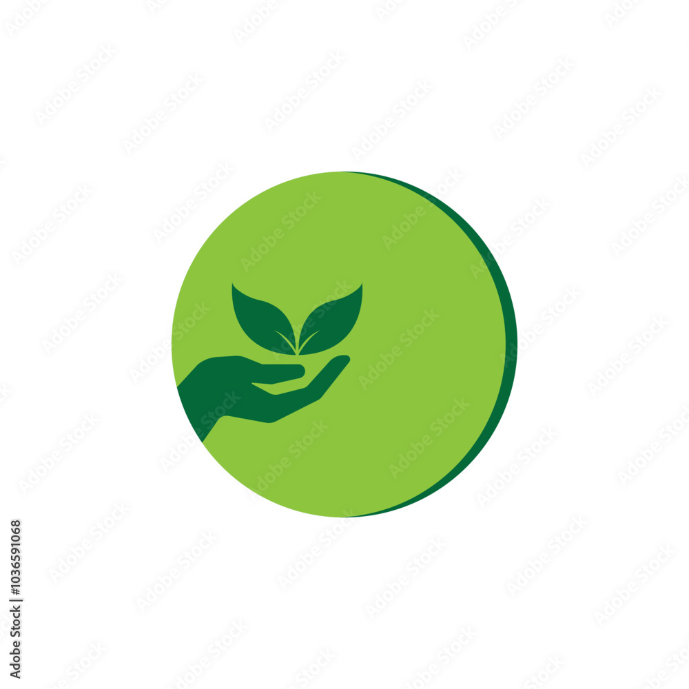 hand and leaf illustration hand and leaf illustration