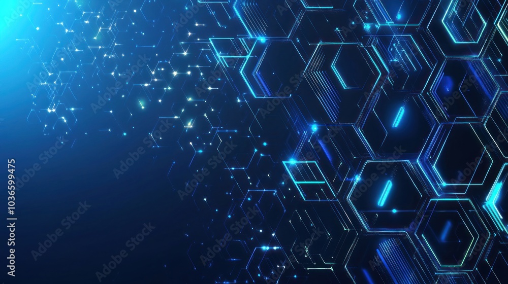 Abstract Futuristic Blue Hexagon Background Abstract Futuristic Blue Hexagon Background