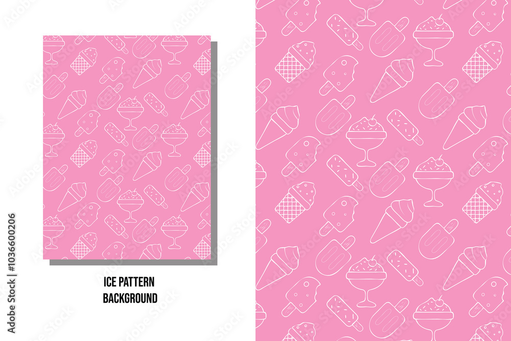 Handraw ice cream background Handraw ice cream background