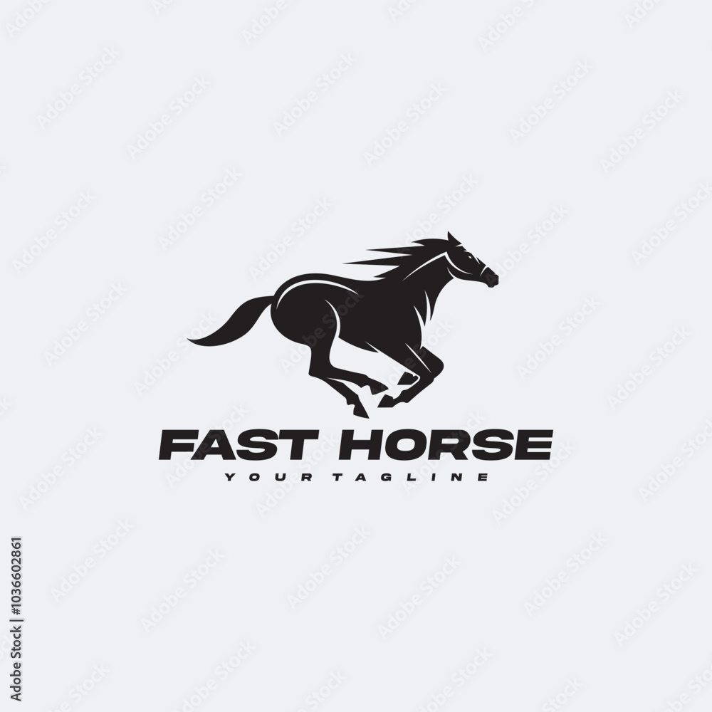 fast running horse silhouette logo vector illustration design fast running horse silhouette logo vector illustration design