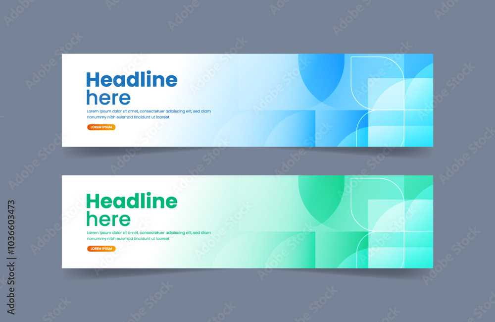 Abstract modern banner template Abstract modern banner template