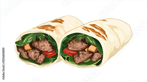 Delicious Steak Burrito