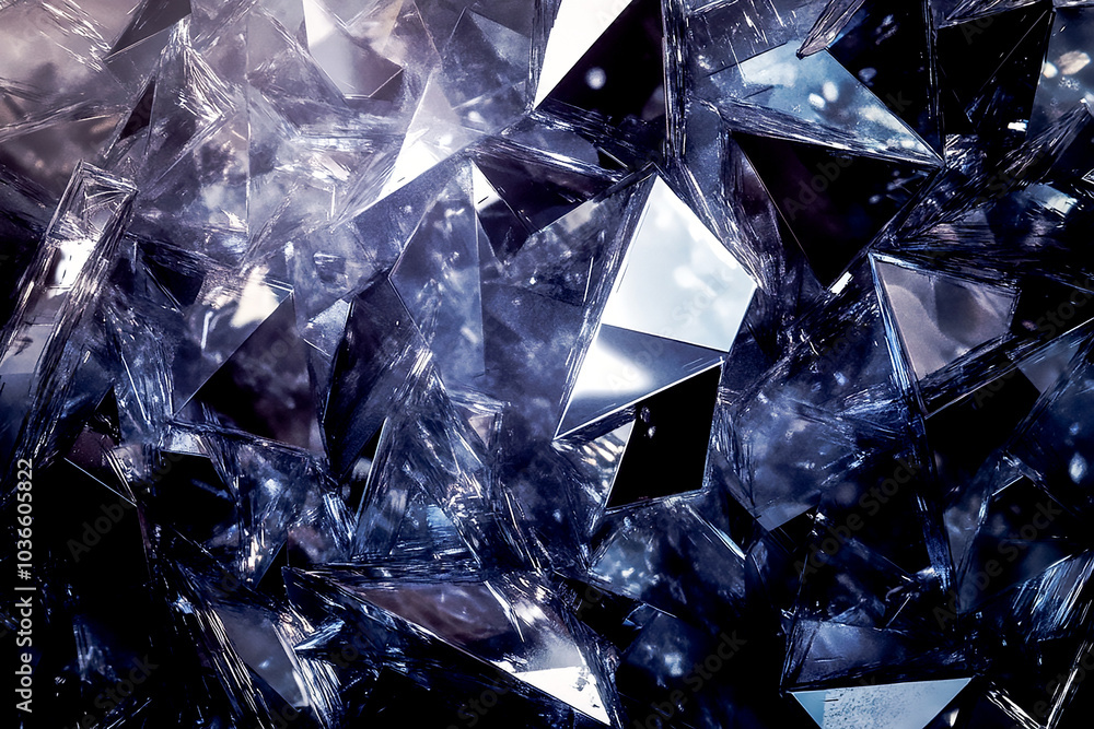 Glittering Crystal Shard Background with Radiant Sparkles and Prismatic Reflections for Elegant Designs Glittering Crystal Shard Background with Radiant Sparkles and Prismatic Reflections for Elegant Designs