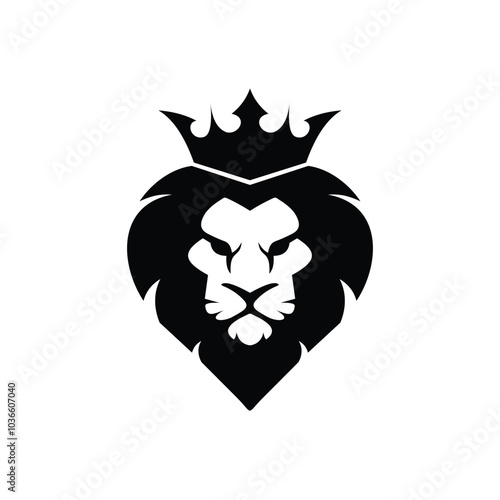 lion and crown logo design inspiration photo