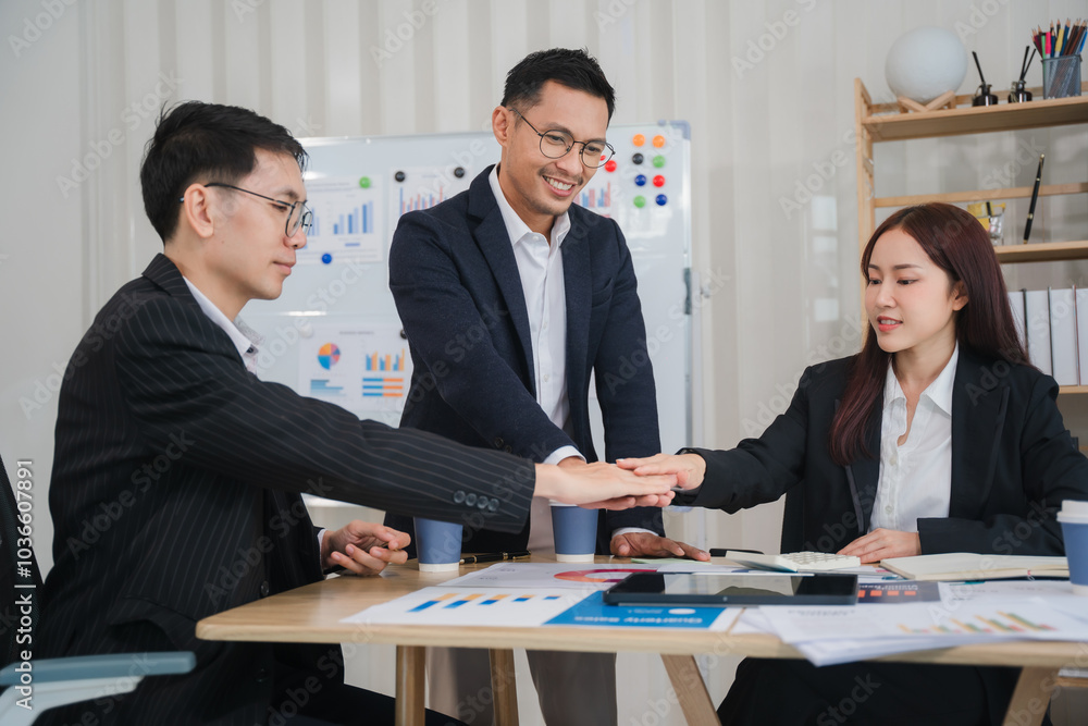 United in Purpose: A diverse team of business professionals joins hands in a gesture of unity and collaboration, symbolizing their shared commitment to success. United in Purpose: A diverse team of business professionals joins hands in a gesture of unity and collaboration, symbolizing their shared commitment to success.