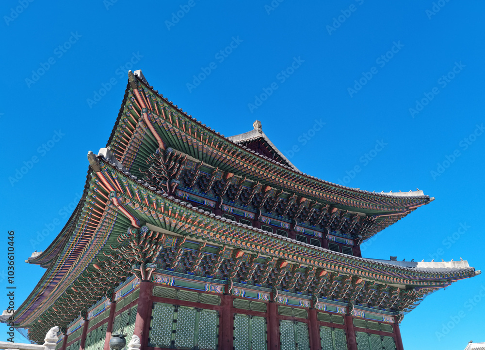 This is Gyeongbokgung Palace in Seoul, South Korea.
