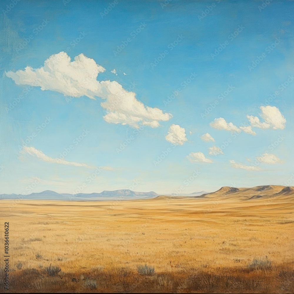 Landscape with wide open plains Landscape with wide open plains