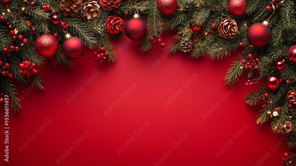 A red background with a bunch of red and gold ornaments A red background with a bunch of red and gold ornaments