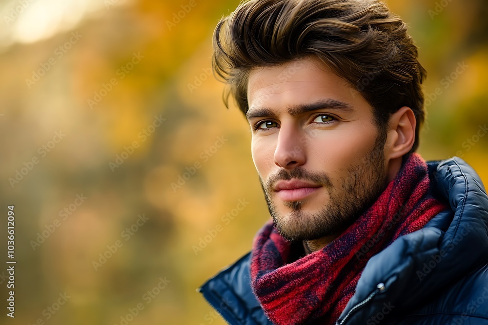 Handsome man in winter, fashion in winter concept. Handsome man in winter, fashion in winter concept.