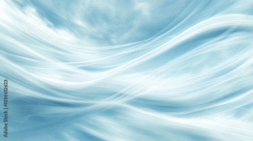 A pastel sky blue background with smooth, flowing lines, gently swaying to evoke a calming and peaceful atmosphere A pastel sky blue background with smooth, flowing lines, gently swaying to evoke a calming and peaceful atmosphere