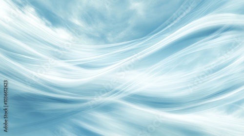 A pastel sky blue background with smooth, flowing lines, gently swaying to evoke a calming and peaceful atmosphere