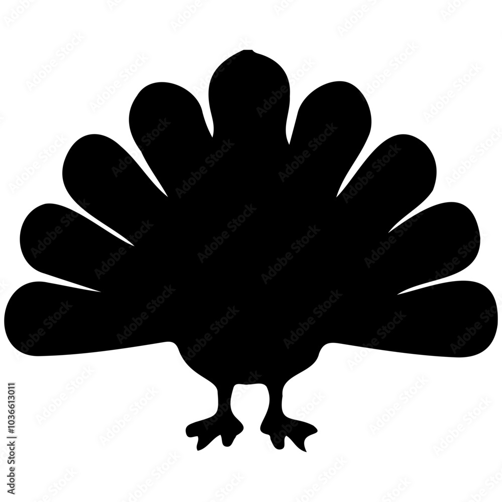 Obraz premium Minimal Dark Turkey Silhouette