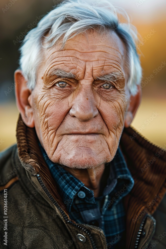 Portrait of a Senior Man with Deep Expression in Outdoor Setting, Highlighting Wisdom and Experience Through Detailed Facial Features Portrait of a Senior Man with Deep Expression in Outdoor Setting, Highlighting Wisdom and Experience Through Detailed Facial Features