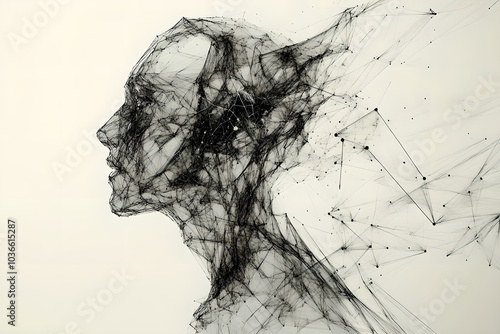 3d rendered illustration of a abstract head