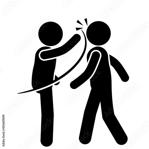 stickfigure illustration of slapping cheeks