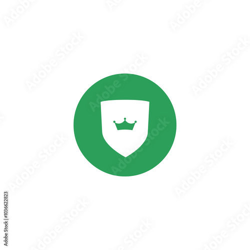 Free Download Crown shield circle icon isolated on transparent background - GFXLoad