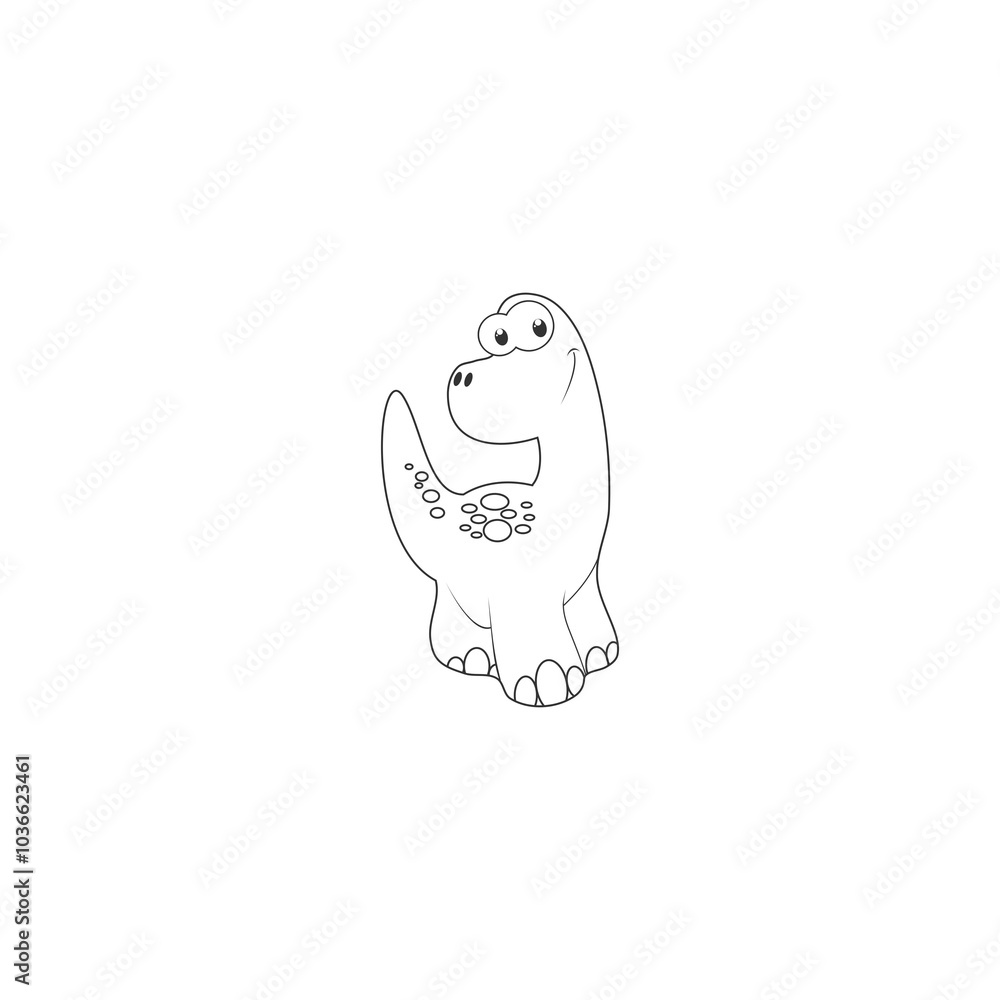 Cute Cartoon Dinosaurs icon isolated on transparent background Cute Cartoon Dinosaurs icon isolated on transparent background