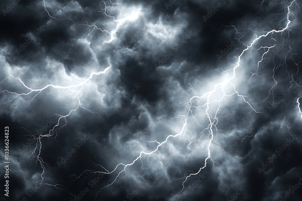 Lightning in the night sky Lightning in the night sky