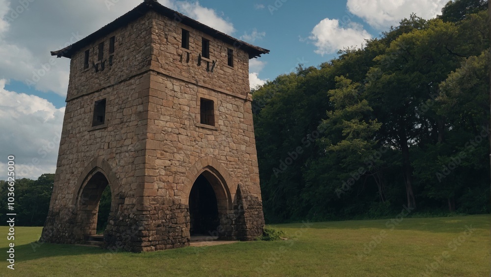The archer tower is often featured in local art and photography The archer tower is often featured in local art and photography
