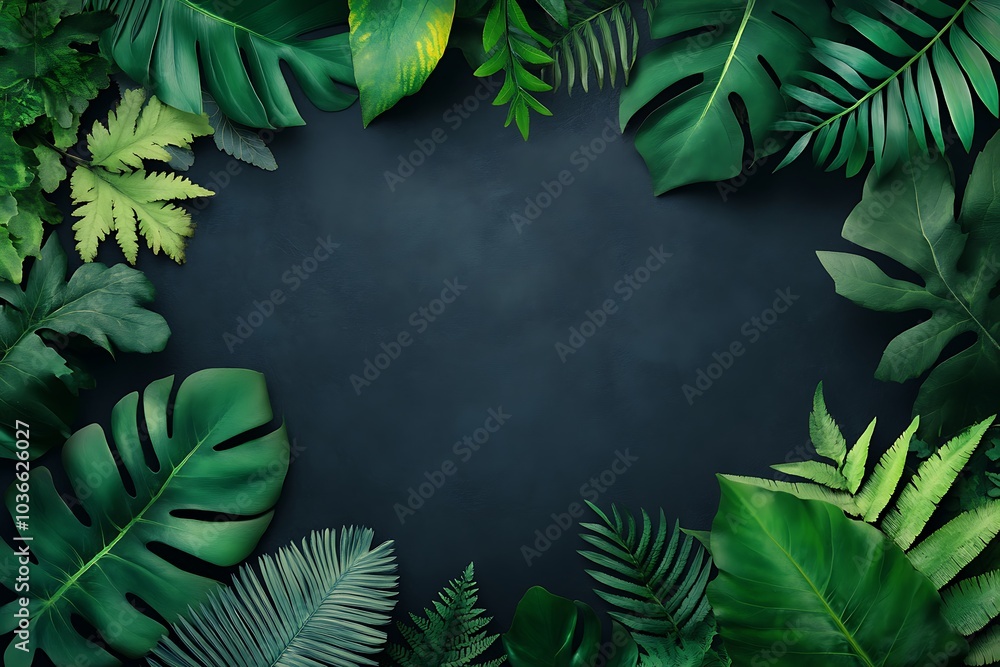 Frame of green leaves, green leaves background Frame of green leaves, green leaves background