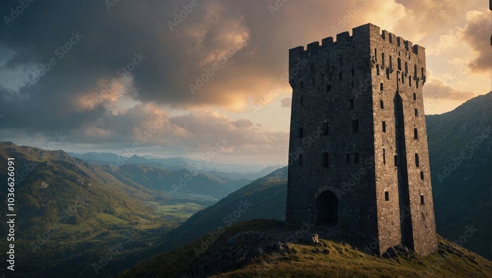 The archer tower is surrounded by a vibrant ecosystem of life The archer tower is surrounded by a vibrant ecosystem of life
