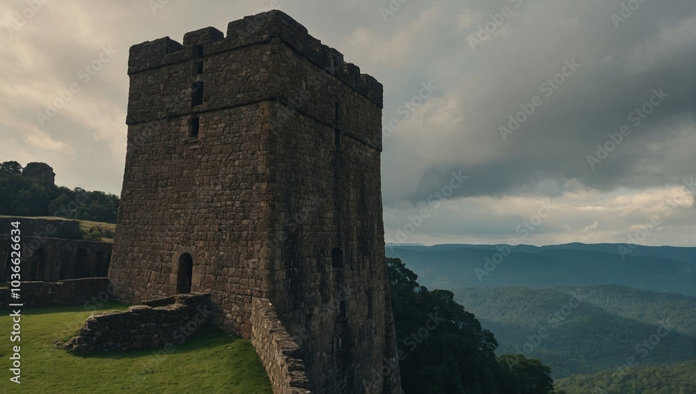 The archer tower is surrounded by beautiful landscapes that inspire tranquility The archer tower is surrounded by beautiful landscapes that inspire tranquility