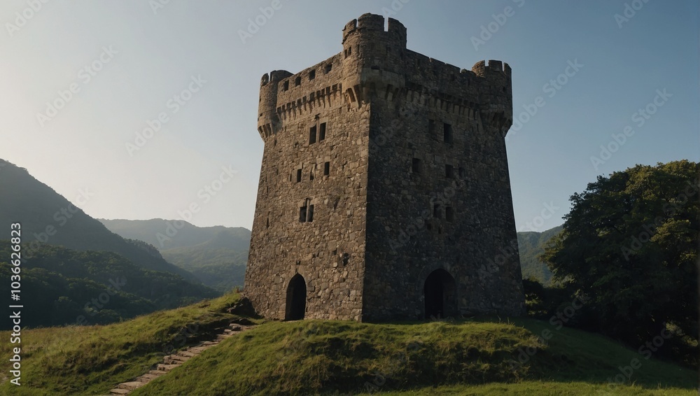 The archer tower is surrounded by beautiful nature trails The archer tower is surrounded by beautiful nature trails
