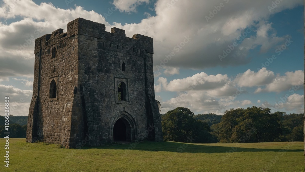 The archer tower is surrounded by captivating landscapes The archer tower is surrounded by captivating landscapes