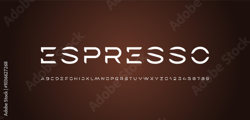Technology font, digital cyber white alphabet