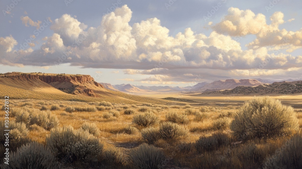 Vast Landscape with Cloudy Sky Vast Landscape with Cloudy Sky