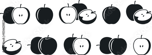 Apple  logo. Isolated apple on white background