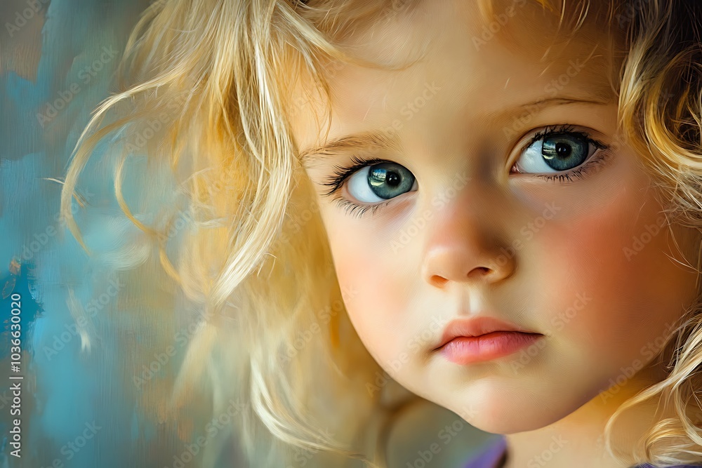 Portrait of a little girl in the studio Portrait of a little girl in the studio
