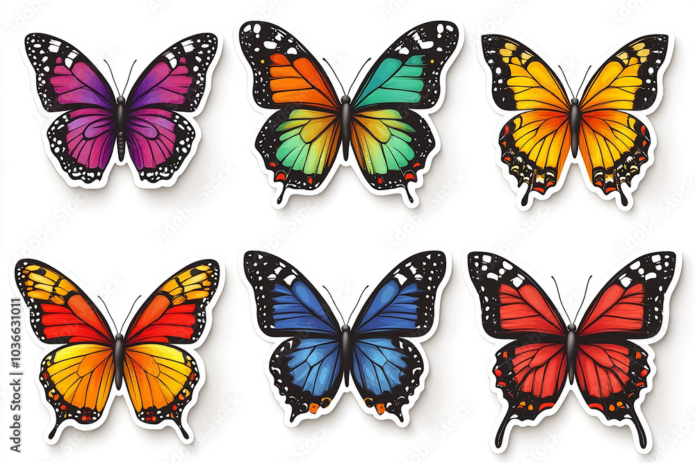 custom made wallpaper toronto digitalcut sticker collection of butterfly isolated on white background