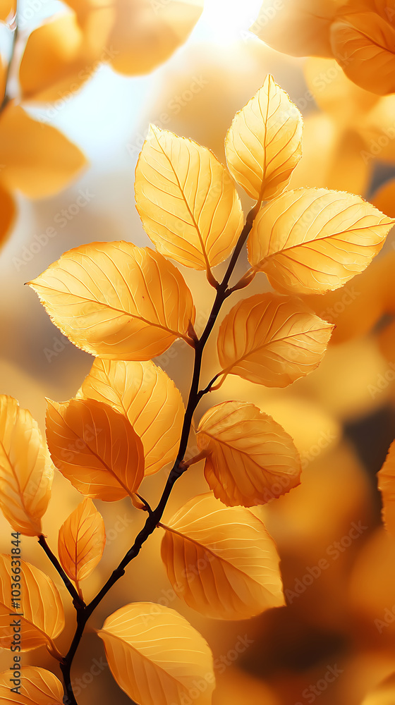 Autumn leaves yellow branches abstract background, leaf fall concept, yellow leaves bokeh Autumn leaves yellow branches abstract background, leaf fall concept, yellow leaves bokeh