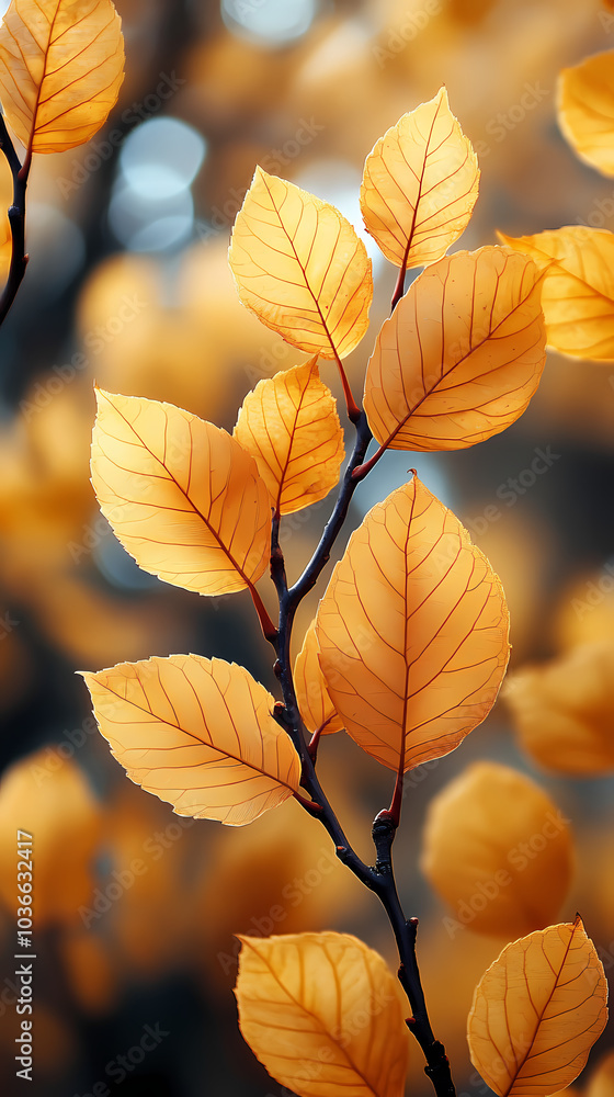 Autumn leaves yellow branches abstract background, leaf fall concept, yellow leaves bokeh Autumn leaves yellow branches abstract background, leaf fall concept, yellow leaves bokeh