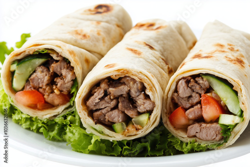 Delicious and Fresh Meat Wrap