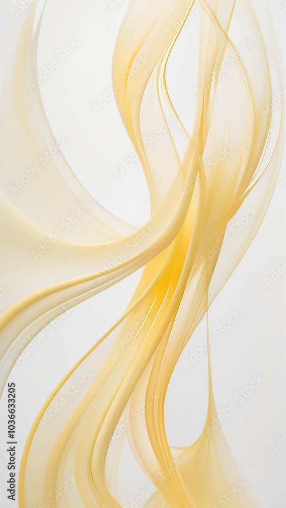 Soft yellow smoothly spreads on a white background, Abstract mobile wallpaper Soft yellow smoothly spreads on a white background, Abstract mobile wallpaper
