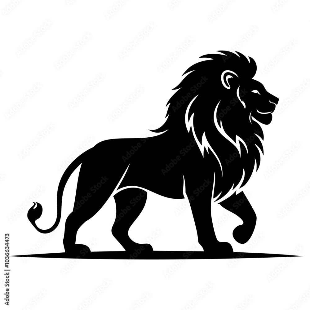 Simple lion silhouette vector Simple lion silhouette vector