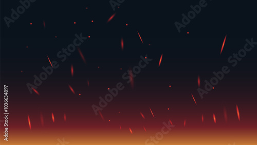 Fire spark overlay with smoke and flame background. Grill heat glow.	
