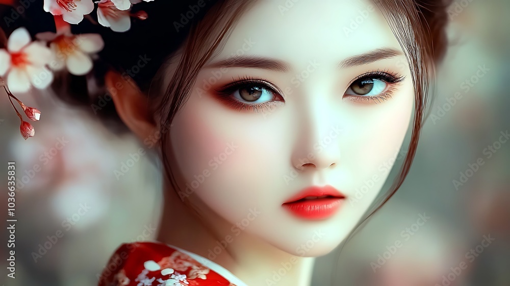 Beautiful asian woman in traditional kimono with japanese kimono, traditional japanese clothing. Beautiful asian woman in traditional kimono with japanese kimono, traditional japanese clothing.